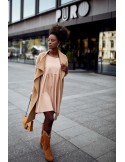 Oversize dress with short sleeves, beige FK530 - Online store - Boutique